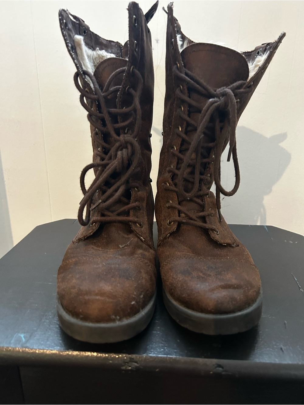 Forever 21 Brown Faux-Shearling Boots